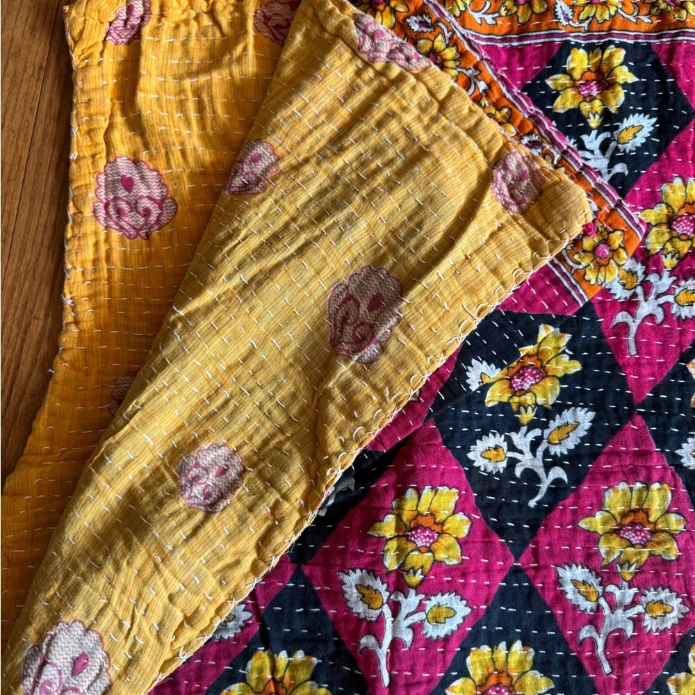 Kantha queen size quilt